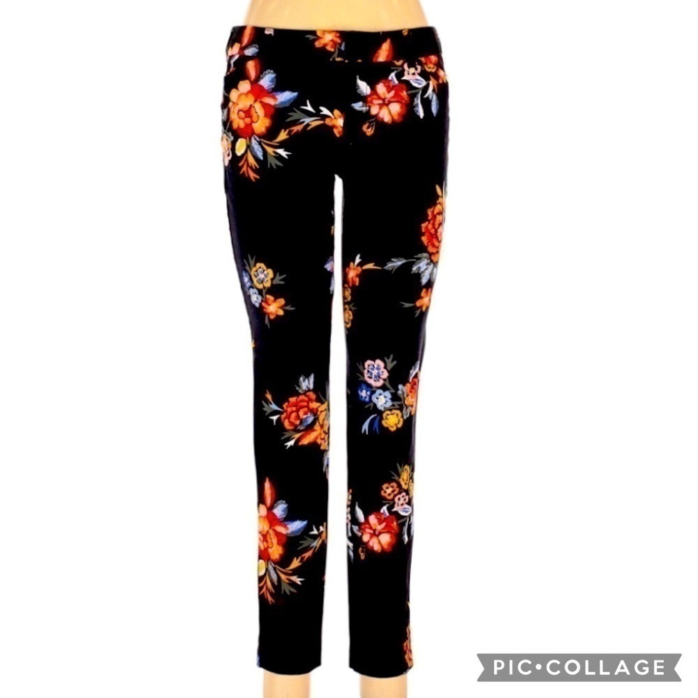 Old Navy Pixie Mid-Rise Floral Skinny Jeans